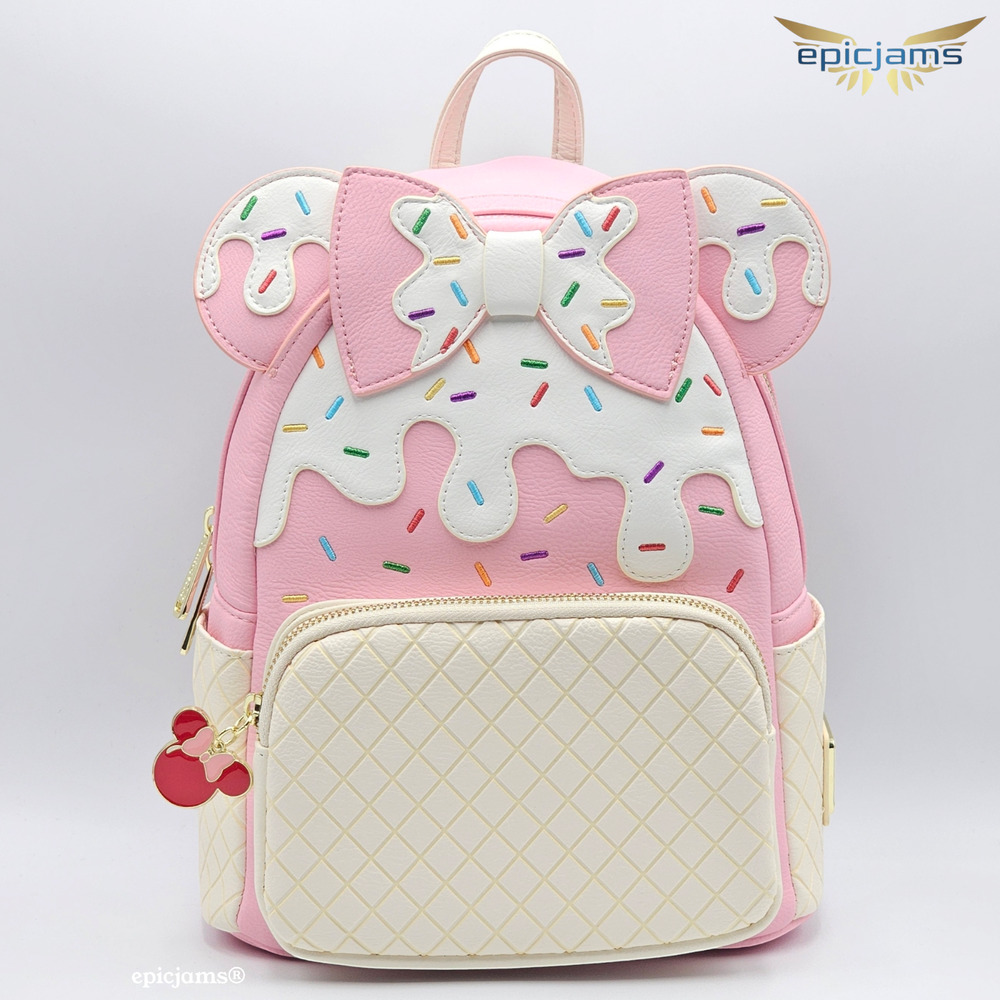 Loungefly Disney Minnie Mouse Strawberry Ice Cream Sundae Mini Backpack